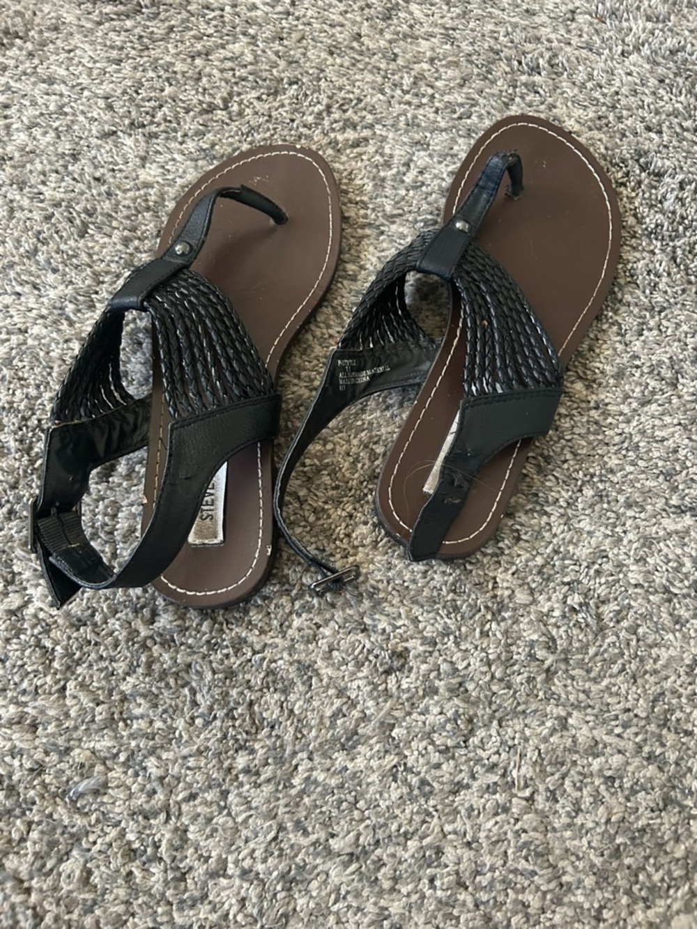 Steve Madden Black Braided sandals